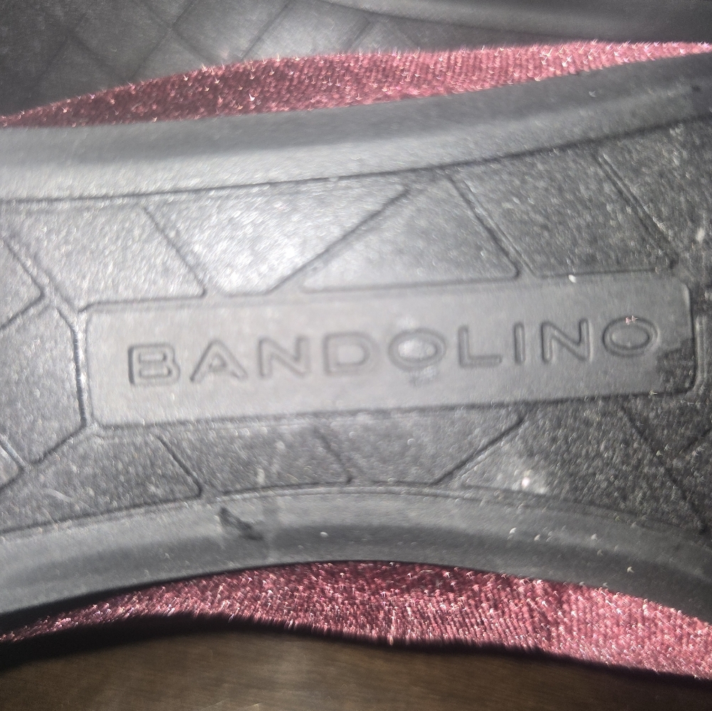 ALEXIKA VELVET BALLET FLATS WITH BOW BURGUNDY BY BALDOLINO never-worn - Picture 3 of 5